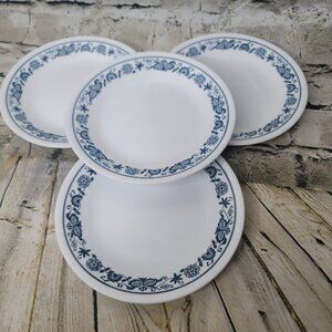Corelle Old Town Blue Dishes 6.75” Dessert Bread Small Plates Set Of 4